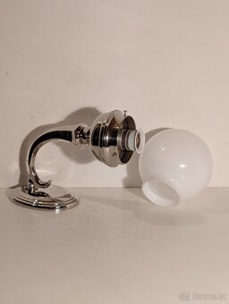 Art Deco nástěnná mosazná lampička , TOP stav - 2