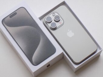 iPhone 15 Pro Natural Titanium BATERIE 100% TOP - 2