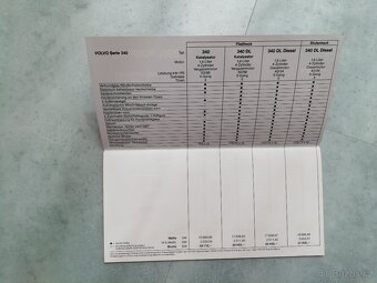 Volvo - ceník 1988 - doprava v ceně - 2