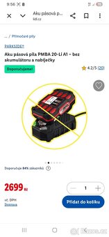 Parkside aku pásová pila nová. - 2