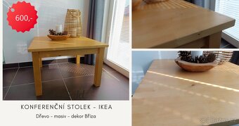 Konferenční stolek IKEA – dekor bříza - 2