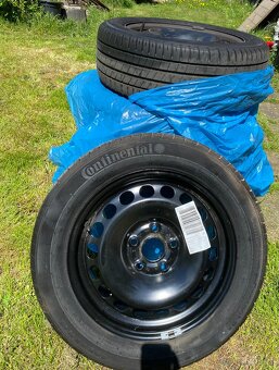 205/55R16 5x plech/letní pneu, Octavia 3, pěkný stav - 2