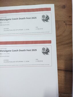 MetalGate Czech Death Fest 12.-14.6.2025... 2 vstupenky - 2