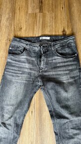 Pánské šedivé slim fit jeany Zara vel.42 - 2