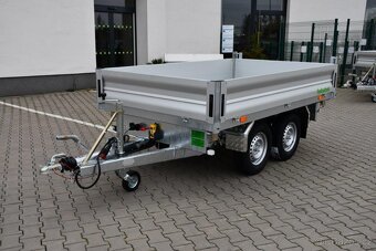 Třístranný sklápěcí přívěs do 2700 kg 2,6m ELEKTOHYDRAULIKA - 2