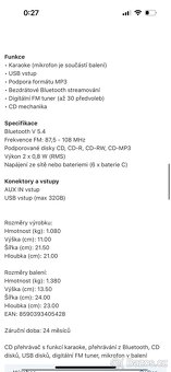 Dětské Rádio s CD a karaoke mikrofonem MAXIPES FÍK - 2