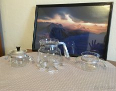 Vintage skleněný čajový servis - 2