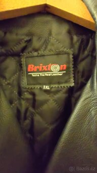 bunda kožená (křivák) - BRIXTON Vel.3XL - 2