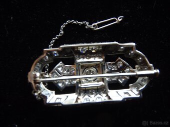 Prodám starožitnou zlatou brož s diamanty Art-Deco. - 2