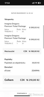 IMAGINE DRAGONS: LOOM World Tour Vstupenky VIP - 2