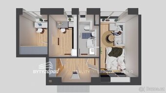 Pronájem zrekonstruovaného bytu 1+1, 41 m2, Plzeň-Jižní Před - 2