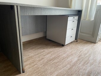 psací stůl a skříňka se šuplíky - 2
