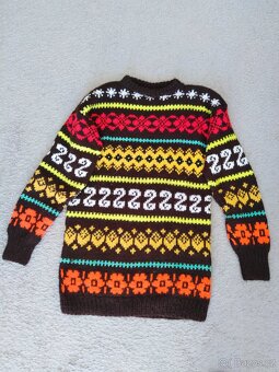 Retro svetr ručně pletený - 2
