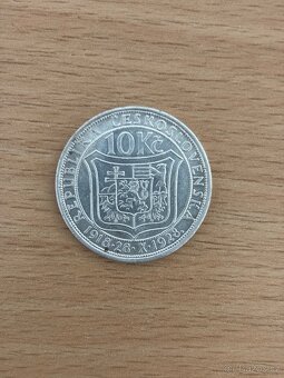 Stříbrná mince 10 Kč - T. G. Masaryk 1918-28-X-1928 - 2