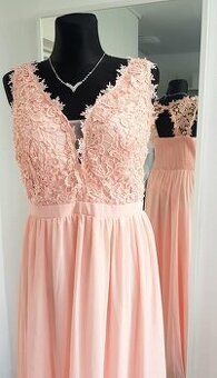 48 NOVÉ plesové šaty LOSOSOVÉ - 2