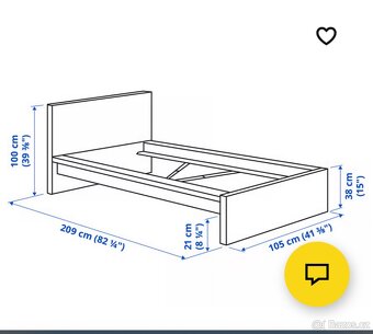 Ikea postel Malm - 2