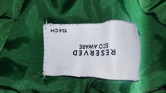 Reserved bunda zelená 134cm - 2