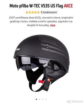 Přilba W-TEC V535 US Flag nová - 2