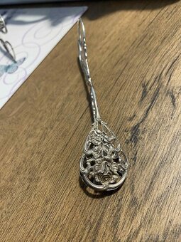 Nádherné stříbrné kleště na cukr - 2