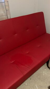 Koženková rozkládací sedačka - 2