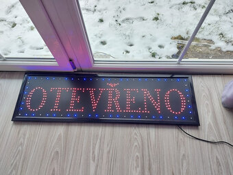 Světelná VELKÁ LED reklama, poutač-OTEVŘENO 100x30x2cm SUPR - 2