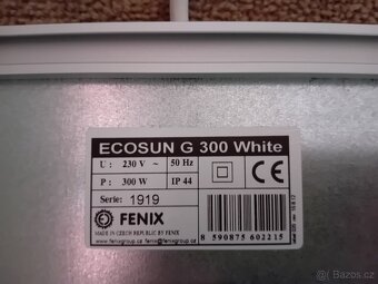 Ecosun G 300 White – Skleněný sálavý topný panel - 2
