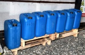 Plastový kanystr s UN homologací - 25 L, modrý - 2