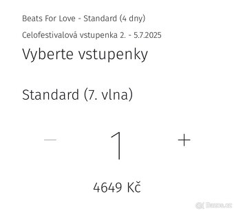 B4L 25 vstupenky Beats for Love 2025 - 2