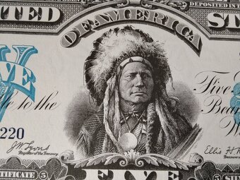 FACSIMILE VZÁCNÉ BANKOVKY USA(1899/2025)INDIÁN ,UNC - 2