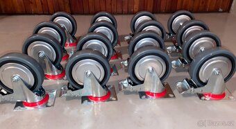 Otočná kolečka s brzdou i bez – nové, různé velikosti - 2