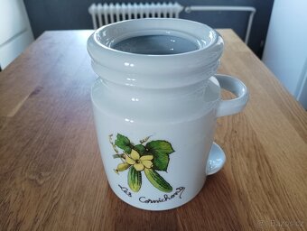 VINTAGE PORCELÁNOVÁ DÓZA NA OKURKY SOLOGNOTE FRANCIE - 2