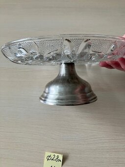 Mísa  sklo+ alpaka - 2