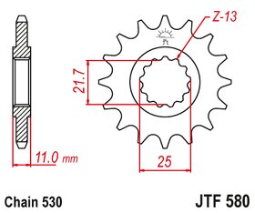 Řetězové kolečko JTF 580-16 - 2