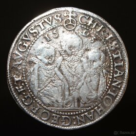 Stříbrný Tolar 1593 HB, Tři Bratři, Sasko - 2