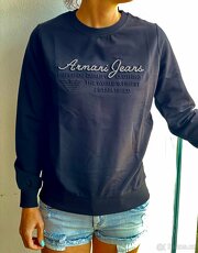 Černá dámská mikina styl Armani Jeans - 2