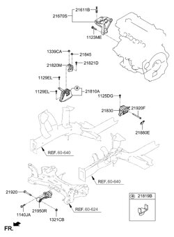 Silentblok drzak motoru Kia Xceed ceed Hyundai i 21810-J7200 - 2