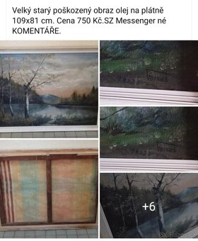 Staré obrazy viz fota. Ceny a rozměry viz fota. - 2