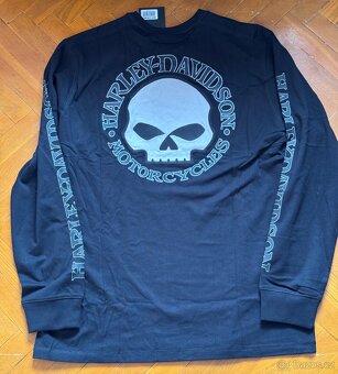 Pánská mikina skull s nápisem Harley Davidson - 2