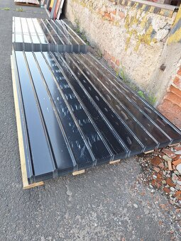 Trapézové plechy 114 x 200cm  RAL 7005 Černé - 2