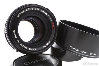 objektiv Canon FD 50mm f/1.4 S.S.C. + sluneční clona - 2