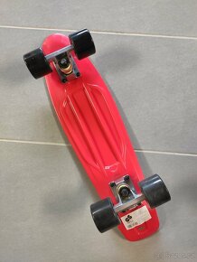 -NOVÝ- Skateboard červený plastový 22,5x6” -206 - 2