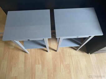Noční stolky Hemnes šedé - 2
