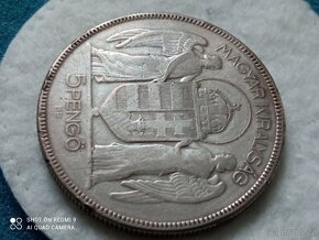 SŘÍBRNÁ MINCE 5 PONGE 1939 HORTY - 2