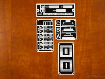 Štítky strojní vrtačky VS32 - 2