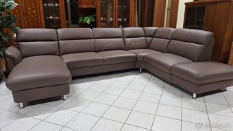 Kožená sedací souprava ve tvaru U - 2