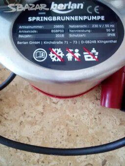 Fontána do jezírka nová záruka 2 roky - 2