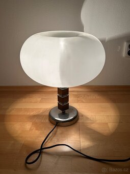 Funkcionalismus art deco chrom starožitná lampa lampička - 2