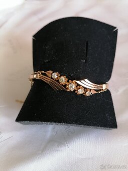 Starožitný zlatý náramek s diamanty 0,90 ct - 2
