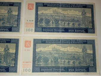 BANKOVKY 100 KČ, 1940, RŮZNÉ SÉRIE, VŠE NEPERFOROVANÉ - 2