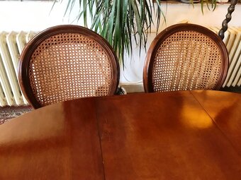 Jídelní set rozkládací 90/120cm + 6 židlí výplet –JS7.10 - 2
